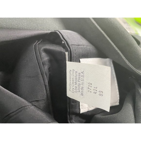 VTG NWT Bill Robin Son Black Polyester Micro Fiber 3 Button Jacket Blazer 44L - Picture 11 of 13